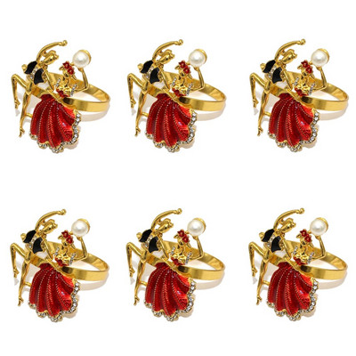 6 tk Ystävänpäivä salvrätiku sõrmused armastuskirjad kivist salvrätikuhoidja sõrmus pulmade tänupüha sünnipäevapeo kaunistamiseks