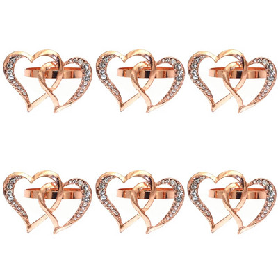 6 tk Ystävänpäivä salvrätiku sõrmused armastuskirjad kivist salvrätikuhoidja sõrmus pulmade tänupüha sünnipäevapeo kaunistamiseks