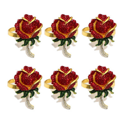 6 tk Ystävänpäivä salvrätiku sõrmused armastuskirjad kivist salvrätikuhoidja sõrmus pulmade tänupüha sünnipäevapeo kaunistamiseks