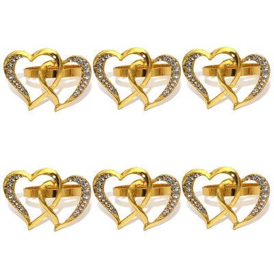 6 tk Ystävänpäivä salvrätiku sõrmused armastuskirjad kivist salvrätikuhoidja sõrmus pulmade tänupüha sünnipäevapeo kaunistamiseks