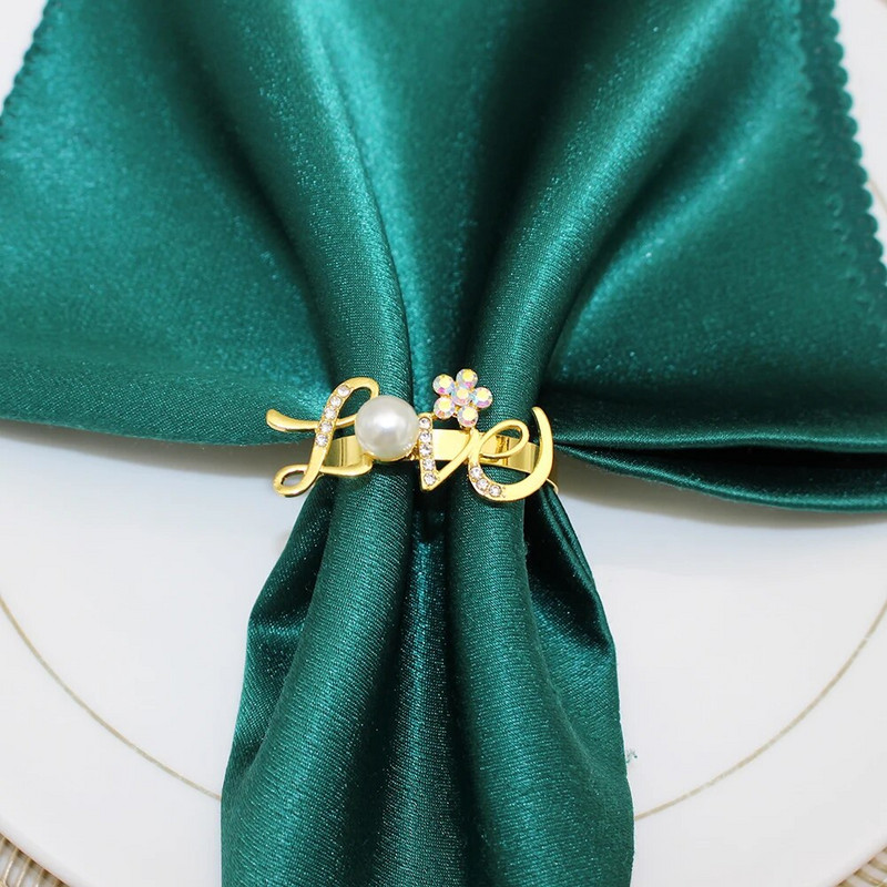 6 tk Ystävänpäivä salvrätiku sõrmused armastuskirjad kivist salvrätikuhoidja sõrmus pulmade tänupüha sünnipäevapeo kaunistamiseks