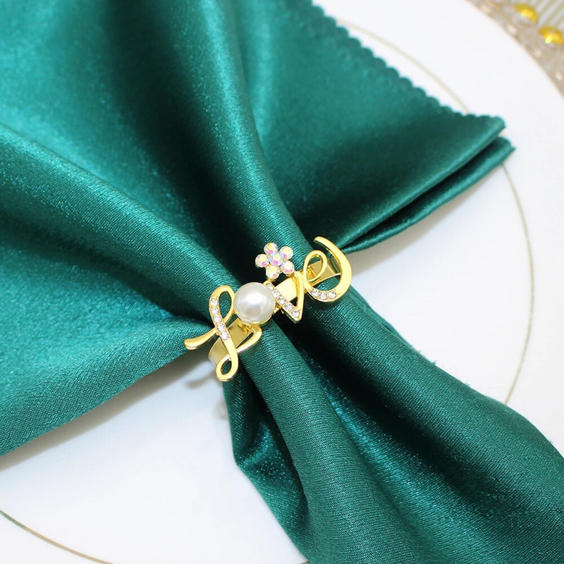 6 tk Ystävänpäivä salvrätiku sõrmused armastuskirjad kivist salvrätikuhoidja sõrmus pulmade tänupüha sünnipäevapeo kaunistamiseks