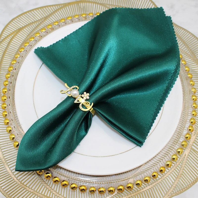 6 tk Ystävänpäivä salvrätiku sõrmused armastuskirjad kivist salvrätikuhoidja sõrmus pulmade tänupüha sünnipäevapeo kaunistamiseks