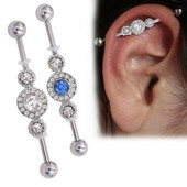 1tk 316L kirurgilisest terasest tööstuslik varrastelling kangirõngas keha augustamine ehted pikad mitmekesised moekõrvarõngad naistele