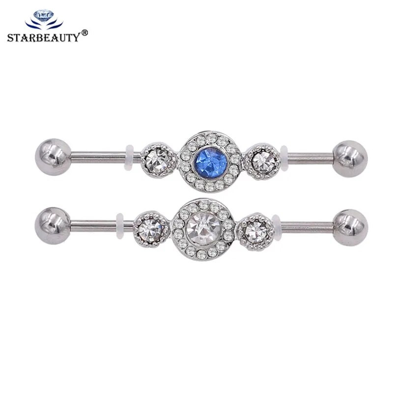 1tk 316L kirurgilisest terasest tööstuslik varrastelling kangirõngas keha augustamine ehted pikad mitmekesised moekõrvarõngad naistele