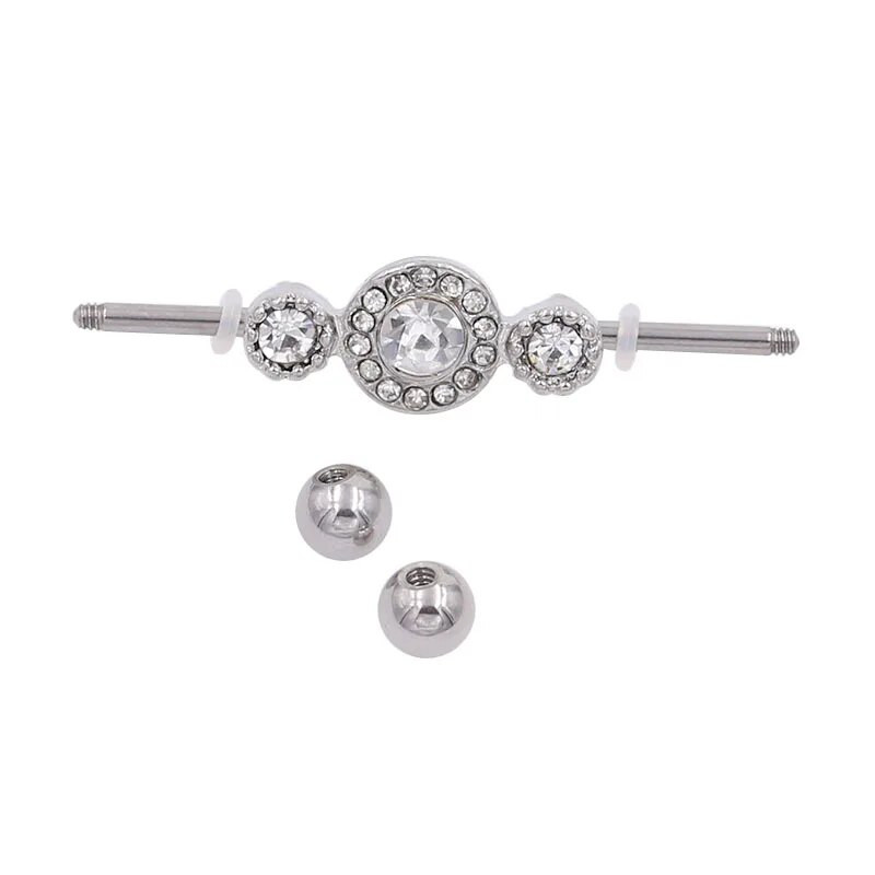 1tk 316L kirurgilisest terasest tööstuslik varrastelling kangirõngas keha augustamine ehted pikad mitmekesised moekõrvarõngad naistele