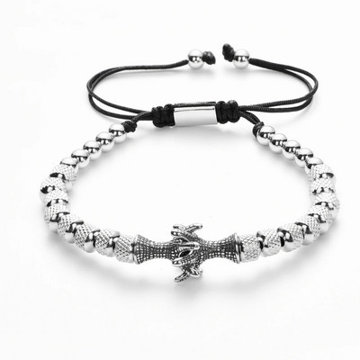 Gothic vīriešu ērgļa naga tīģera acs dabīgā akmens rokassprādze vīriešiem nerūsējošā tērauda pūķa naga pērlītēm rotaslietas dāvana