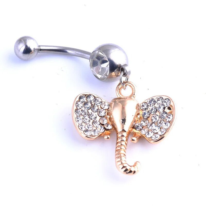 Aranyos, elegáns CZ sebészeti acél köldökgyűrűk, haspiercing, köldökpiercing Ombligo Nombril Joias Ouro