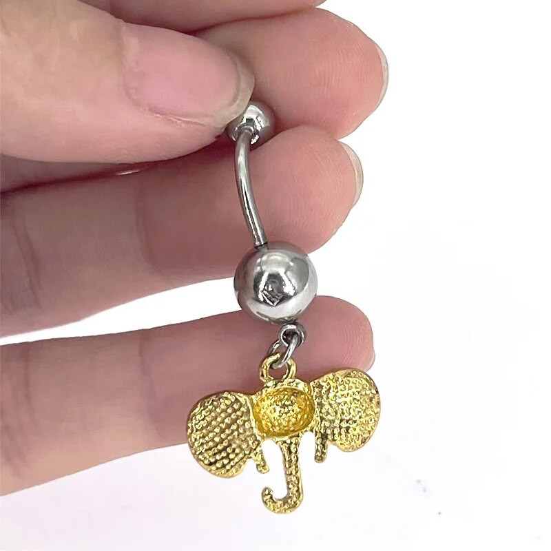 Aranyos, elegáns CZ sebészeti acél köldökgyűrűk, haspiercing, köldökpiercing Ombligo Nombril Joias Ouro