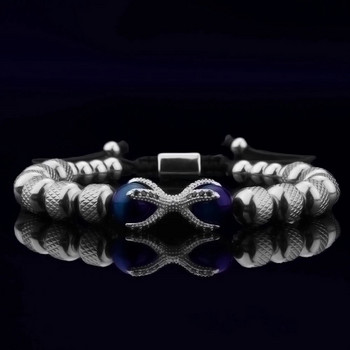 Нов Micro Pave CZ Dragon Claw Royal Charm Гривни за мъже и жени Кристали от неръждаема стомана Гривни Двойка Ръчно изработени бижута Подарък