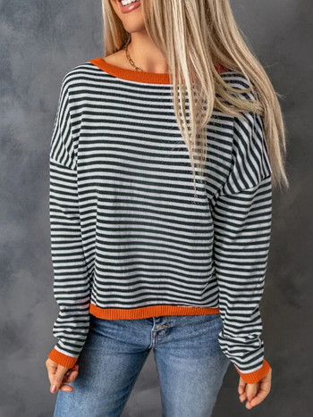 Γυναικείο πουλόβερ μόδας 2023 Νέο Φθινόπωρο Χειμώνας ΧΑΛΑΡΑ Πλεκτά Πλεκτά με λαιμόκοψη μακρυμάνικο μπλουζάκι Streetwear πλεκτά πουλόβερ