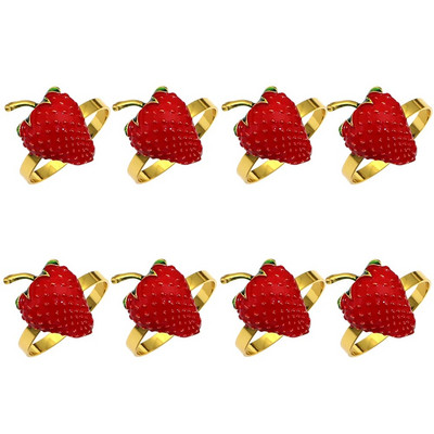 8GAB gurķu salvešu gredzeni zaļo dārzeņu augļu emaljas lufas salvešu turētājs kāzu ģimenes pulcēšanās vakariņu galda dekorēšanai