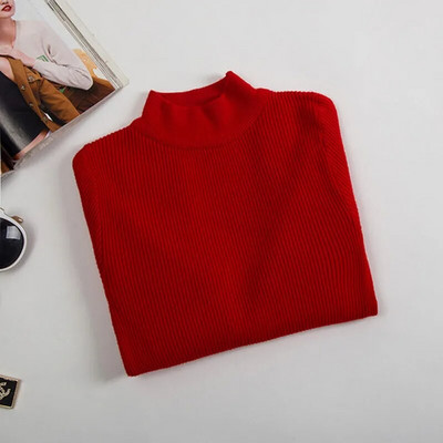 2023. gada rudens un ziemas korejiešu sieviešu bruņurupuča vilna, tievs sieviešu trikotāžas džemperis ar garām piedurknēm vienkrāsains džemperis, sievietēm, Jauns 10643