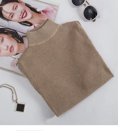 2023. gada rudens un ziemas korejiešu sieviešu bruņurupuča vilna, tievs sieviešu trikotāžas džemperis ar garām piedurknēm vienkrāsains džemperis, sievietēm, Jauns 10643