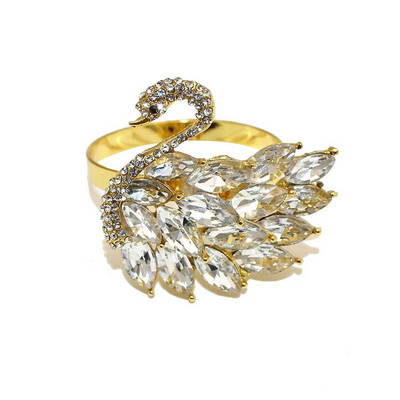 2Gb Kāzu līgavas dušas salvešu gredzeni Lieli kristāla kalnu kristāla ziedu salvešu turētājs kāzu pušķu dekorēšanai, galda dekors HWD48