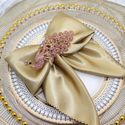 2Gb Kāzu līgavas dušas salvešu gredzeni Lieli kristāla kalnu kristāla ziedu salvešu turētājs kāzu pušķu dekorēšanai, galda dekors HWD48