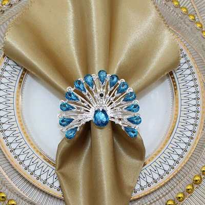 2Gb Kāzu līgavas dušas salvešu gredzeni Lieli kristāla kalnu kristāla ziedu salvešu turētājs kāzu pušķu dekorēšanai, galda dekors HWD48