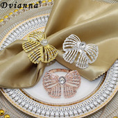 6 gab./komplekts Bowknot salvešu gredzeni rotā jūsu galdu Ziemassvētkos Pateicības diena Dzimšanas dienas Kāzās Izsmalcinātā banketu viesnīca HWD149