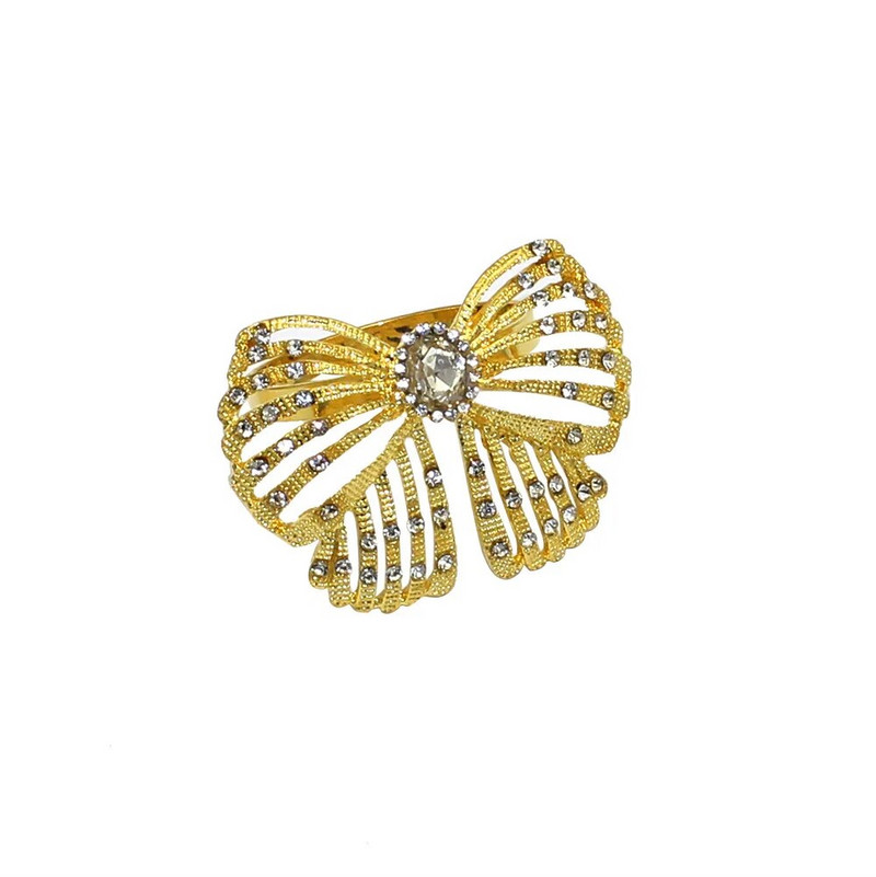 6 gab./komplekts Bowknot salvešu gredzeni rotā jūsu galdu Ziemassvētkos Pateicības diena Dzimšanas dienas Kāzās Izsmalcinātā banketu viesnīca HWD149