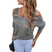 Ühevärvilised kudumid, termosügis, talvine naiste seksikas kampsun, kootud topid Naiste kootud kampsun igapäevaseks kandmiseks