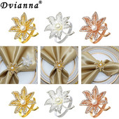 6Gb kļavu lapu salvešu gredzeni rudens salvešu sprādzes dimanta salvešu turētājs Pateicības dienai rudens tematiskā ballīšu galda dekors HWL19