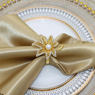 6Gb kļavu lapu salvešu gredzeni rudens salvešu sprādzes dimanta salvešu turētājs Pateicības dienai rudens tematiskā ballīšu galda dekors HWL19