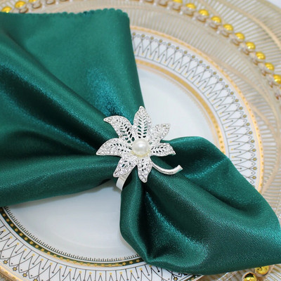 6Gb kļavu lapu salvešu gredzeni rudens salvešu sprādzes dimanta salvešu turētājs Pateicības dienai rudens tematiskā ballīšu galda dekors HWL19