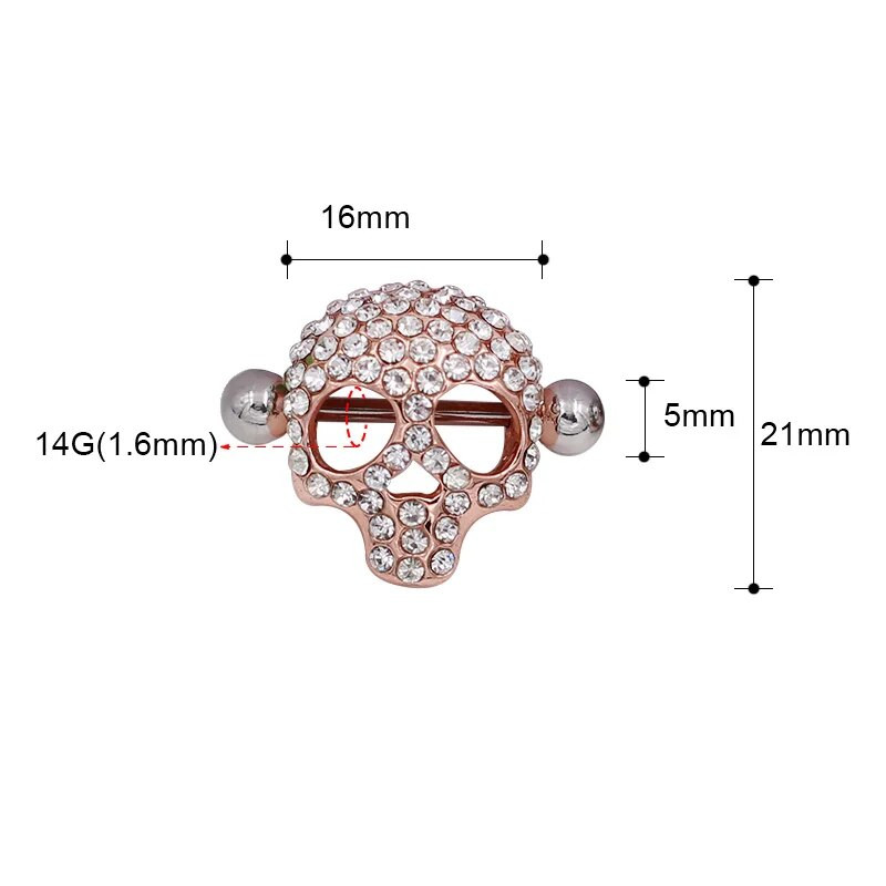 2 tk/partii lahe kolju nibu augustamine kilp nibu augustamine seksikas kangi sõrmused ehted loominguline punk keha ehte augustamine