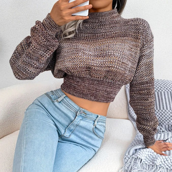 Μόδα Streetwear πουλόβερ για κορίτσια Cropped γυναικεία μπλουζάκια Κομψά σέξι έλξεις πλεκτά Γυναικεία πλεκτά πουλόβερ