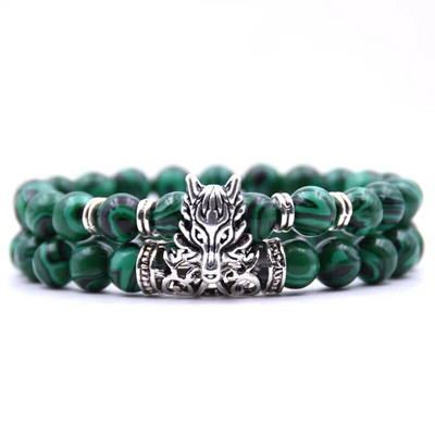 Гривна с глава на животно Дракон Бижута Комплект еластични гривни Мъже Жени Pulseira Feminina Bileklik Mujer Bijoux Armband Yog