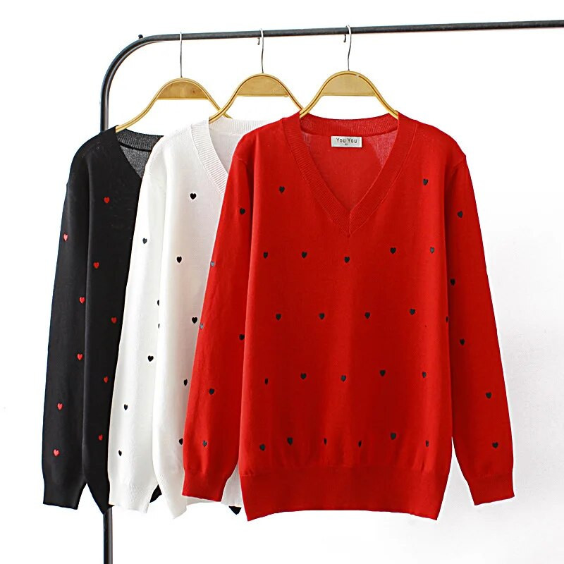 Rudens lielizmēra džemperis sieviešu apģērbs ar garām piedurknēm V veida kakla izgriezumu, tievs merserizētas kokvilnas trikotāžas pulovers ikdienas persiku sirsniņu trikotāža