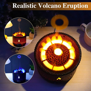 Flame Volcano Air Humidifier Fire Aroma Diffuser Ultrasonic Mist Maker Essential Oil Jellyfish Diffuser Άρωμα για το σπίτι του δωματίου