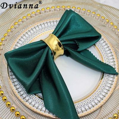 8Pcs Коледни декорации Метални катарами за салфетки Bismillah Държачи за пръстени за салфетки Ислямски мюсюлмански Рамадан парти Декорация на маса HWM06
