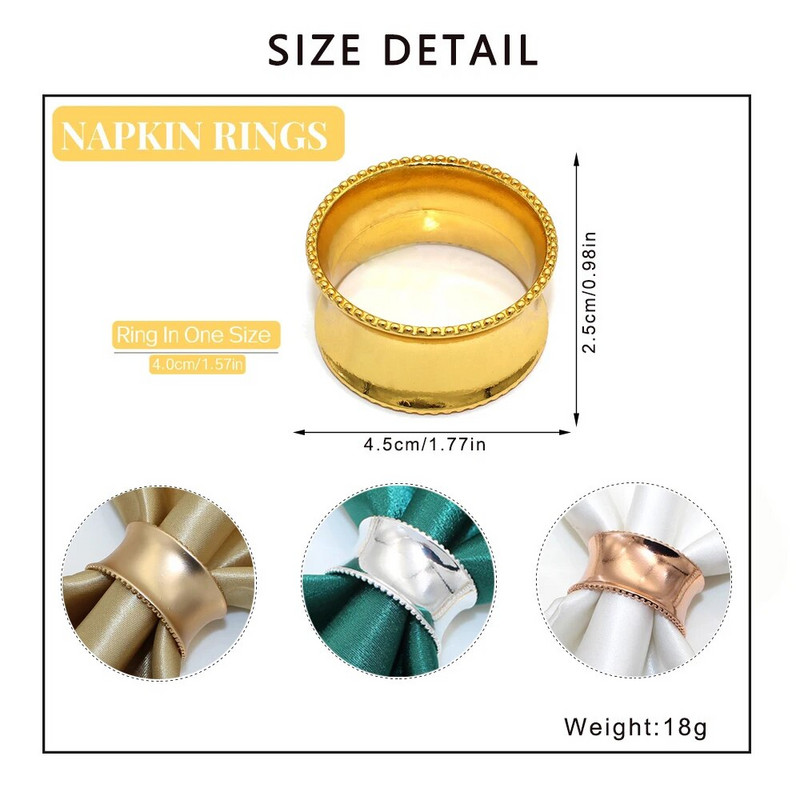 8Gb Ziemassvētku rotājumi Metāla salvešu sprādzes Bismillah salvešu gredzenu turētāji Islāma musulmaņu Ramadāna ballīšu galda dekors HWM06