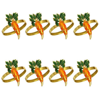 Dvianna 8Gb Lieldienu zaķa salvešu turētāji Gredzeni Pateicības dienai Halovīni Ziemassvētku Lieldienu svētku galda noformējums HWH49