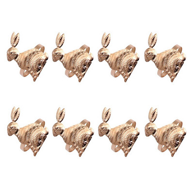 Dvianna 8Gb Lieldienu zaķa salvešu turētāji Gredzeni Pateicības dienai Halovīni Ziemassvētku Lieldienu svētku galda noformējums HWH49