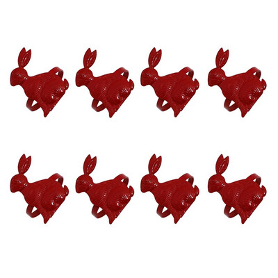 Dvianna 8Gb Lieldienu zaķa salvešu turētāji Gredzeni Pateicības dienai Halovīni Ziemassvētku Lieldienu svētku galda noformējums HWH49