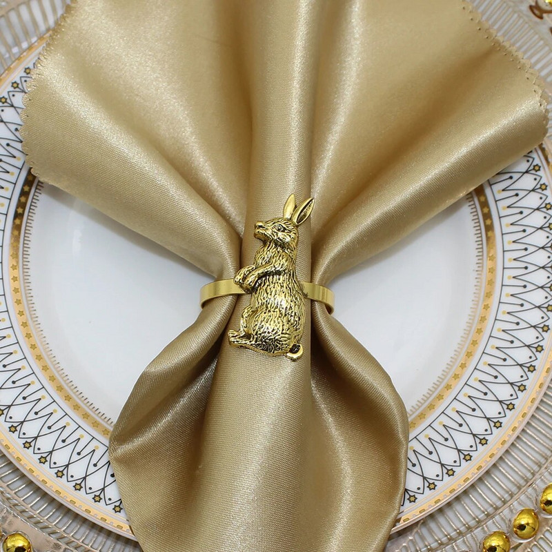 Dvianna 8Gb Lieldienu zaķa salvešu turētāji Gredzeni Pateicības dienai Halovīni Ziemassvētku Lieldienu svētku galda noformējums HWH49