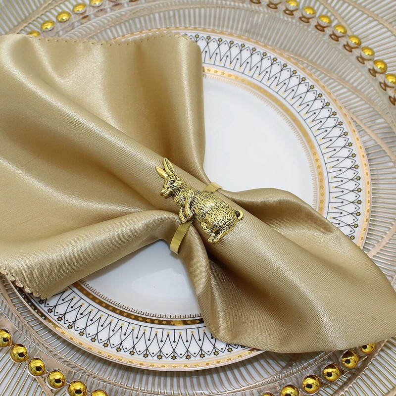 Dvianna 8Gb Lieldienu zaķa salvešu turētāji Gredzeni Pateicības dienai Halovīni Ziemassvētku Lieldienu svētku galda noformējums HWH49