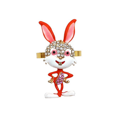 8Gb Jauni zaķu salvešu gredzeni Trušu metāla pasniegšanas salvešu turētājs pavasara Ziemassvētkiem Mājas Lieldienu galda rotājumi HWH90