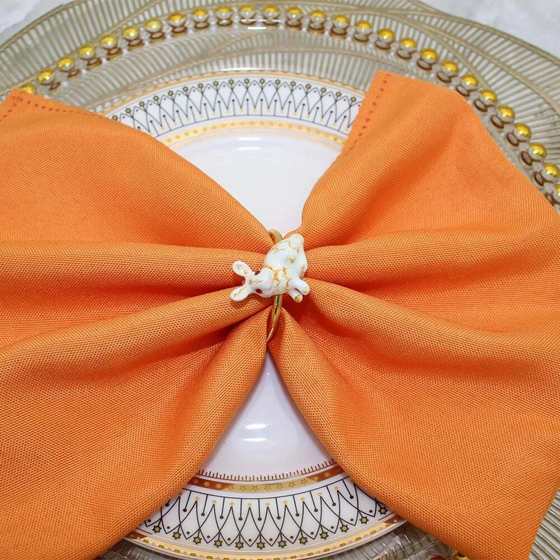 8Gb Jauni zaķu salvešu gredzeni Trušu metāla pasniegšanas salvešu turētājs pavasara Ziemassvētkiem Mājas Lieldienu galda rotājumi HWH90