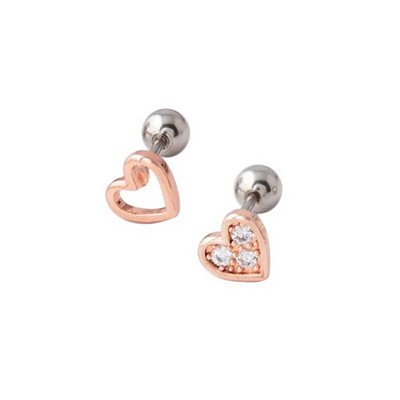 1 pāris sirds ausu pīrsings, skrimšļa auskars, deguns, lūpu auskars, ķermeņa rotaslietas, zieds, seksīgs ķermeņa pīrsings.