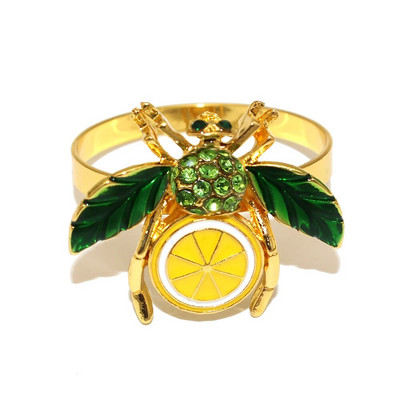 12Gb zelta metāla salvešu gredzeni Flamingo salvešu turētājs kāzu Ziemassvētku ballītei banketu vakariņām auduma dvieļu virtuves dekors HWE16