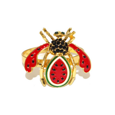 12Gb zelta metāla salvešu gredzeni Flamingo salvešu turētājs kāzu Ziemassvētku ballītei banketu vakariņām auduma dvieļu virtuves dekors HWE16