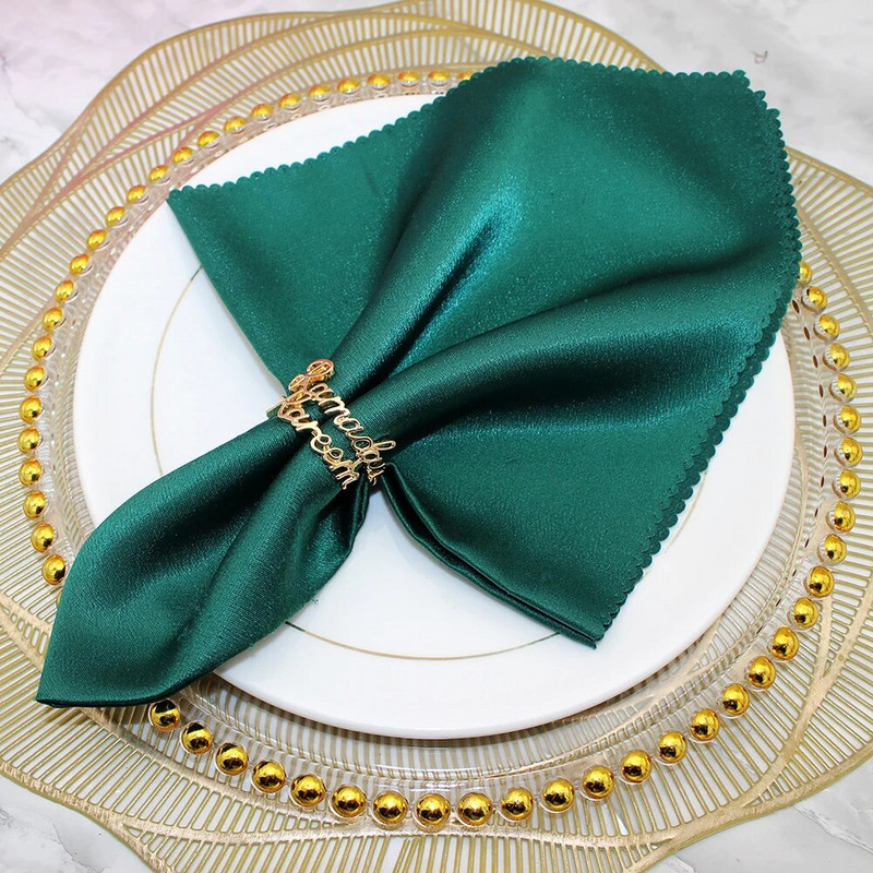 12 gab Zelta Ramadan Kareem salvešu gredzeni Ramadāna rotājumi Eid Mubarak Musulmaņu laime Ramadāna mājas ballīšu piederumi HWM253