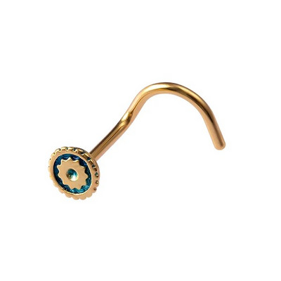 1 ΤΕΜ Δαχτυλίδια για τρύπημα μύτης 20G Ατσάλινο ράβδο μύτης διάφραγμα μύτης 5-σχήμα βίδες Καρφώματα μύτης Λεπτά κοσμήματα διάτρησης στη μύτη