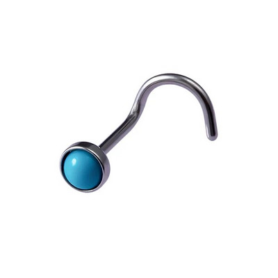 1 ΤΕΜ Δαχτυλίδια για τρύπημα μύτης 20G Ατσάλινο ράβδο μύτης διάφραγμα μύτης 5-σχήμα βίδες Καρφώματα μύτης Λεπτά κοσμήματα διάτρησης στη μύτη