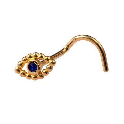 1 ΤΕΜ Δαχτυλίδια για τρύπημα μύτης 20G Ατσάλινο ράβδο μύτης διάφραγμα μύτης 5-σχήμα βίδες Καρφώματα μύτης Λεπτά κοσμήματα διάτρησης στη μύτη