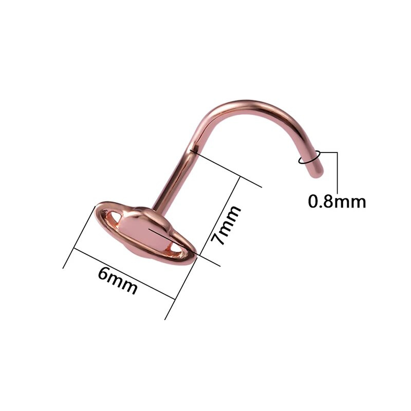 1 ΤΕΜ Δαχτυλίδια για τρύπημα μύτης 20G Ατσάλινο ράβδο μύτης διάφραγμα μύτης 5-σχήμα βίδες Καρφώματα μύτης Λεπτά κοσμήματα διάτρησης στη μύτη