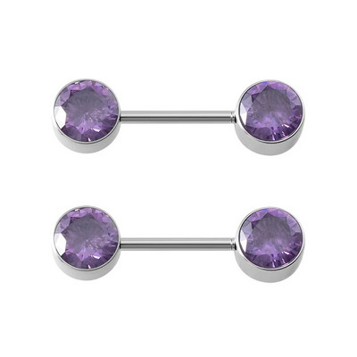 1 pāra krūšu pīrsinga stienis, cirkona krūšu gredzens, kristāla krūšu aizsargs, nerūsējošā tērauda stienis sievietēm, seksīgas ķermeņa rotaslietas, 14 g